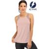 image:imageFihapyli ICTIVE Workout Tank Tops for Women Breathable Mesh Racerback Muscle Tank Backless Running ShirtsApricot