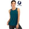 image:imageFihapyli ICTIVE Workout Tank Tops for Women Breathable Mesh Racerback Muscle Tank Backless Running ShirtsDark Green