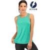image:imageFihapyli ICTIVE Workout Tank Tops for Women Breathable Mesh Racerback Muscle Tank Backless Running ShirtsLight Green