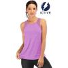 image:imageFihapyli ICTIVE Workout Tank Tops for Women Breathable Mesh Racerback Muscle Tank Backless Running ShirtsLight Purple