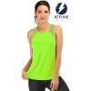 image:imageFihapyli ICTIVE Workout Tank Tops for Women Breathable Mesh Racerback Muscle Tank Backless Running ShirtsNeon Green