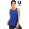 image:imageFihapyli ICTIVE Workout Tank Tops for Women Breathable Mesh Racerback Muscle Tank Backless Running ShirtsRoyal Blue