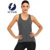 image:imageICTIVE Womens Cross Backless Workout Tops for Women Racerback Tank Tops Open Back Running Muscle Tank Yoga ShirtsDark Gray