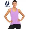 image:imageICTIVE Womens Cross Backless Workout Tops for Women Racerback Tank Tops Open Back Running Muscle Tank Yoga ShirtsLight Purple