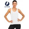 image:imageICTIVE Womens Cross Backless Workout Tops for Women Racerback Tank Tops Open Back Running Muscle Tank Yoga ShirtsWhite