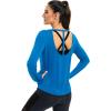 image:imageICTIVE Womens Long Sleeve Shirt Workout Running Athletic Yoga Gym Hiking Activewear Muscle Tops with Thumb HoleRoyal Blue