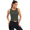 image:imageICTIVE Workout Crop Tops for Women Yoga Cross Sleeveless Gym Mesh Back Running Tank Muscle ShirtsDark Gray