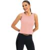 image:imageICTIVE Workout Crop Tops for Women Yoga Cross Sleeveless Gym Mesh Back Running Tank Muscle ShirtsPink