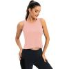 image:imageICTIVE Workout Crop Tops for Women Yoga Cross Sleeveless Gym Mesh Back Running Tank Muscle ShirtsPink