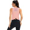 image:imageICTIVE Workout Crop Tops for Women Yoga Cross Sleeveless Gym Mesh Back Running Tank Muscle ShirtsPink