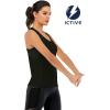 image:imageICTIVE Workout Tank Tops for Women Loose Fit Yoga Mesh Racerback Open Back Muscle ShirtsBlack