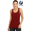 image:imageICTIVE Workout Tank Tops for Women Loose Fit Yoga Mesh Racerback Open Back Muscle ShirtsBurgundy