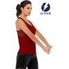 image:imageICTIVE Workout Tank Tops for Women Loose Fit Yoga Mesh Racerback Open Back Muscle ShirtsBurgundy