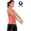 image:imageICTIVE Workout Tank Tops for Women Loose Fit Yoga Mesh Racerback Open Back Muscle ShirtsCoral