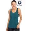 image:imageICTIVE Workout Tank Tops for Women Loose Fit Yoga Mesh Racerback Open Back Muscle ShirtsDark Green