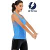 image:imageICTIVE Workout Tank Tops for Women Loose Fit Yoga Mesh Racerback Open Back Muscle ShirtsLight Blue