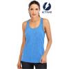 image:imageICTIVE Workout Tank Tops for Women Loose Fit Yoga Mesh Racerback Open Back Muscle ShirtsLight Blue