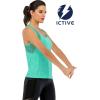 image:imageICTIVE Workout Tank Tops for Women Loose Fit Yoga Mesh Racerback Open Back Muscle ShirtsLight Green