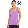 image:imageICTIVE Workout Tank Tops for Women Loose Fit Yoga Mesh Racerback Open Back Muscle ShirtsLight Purple