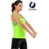 image:imageICTIVE Workout Tank Tops for Women Loose Fit Yoga Mesh Racerback Open Back Muscle ShirtsNeon Green
