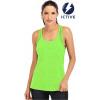image:imageICTIVE Workout Tank Tops for Women Loose Fit Yoga Mesh Racerback Open Back Muscle ShirtsNeon Green