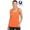 image:imageICTIVE Workout Tank Tops for Women Loose Fit Yoga Mesh Racerback Open Back Muscle ShirtsNeon Orange