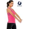 image:imageICTIVE Workout Tank Tops for Women Loose Fit Yoga Mesh Racerback Open Back Muscle ShirtsRose