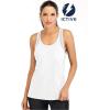 image:imageICTIVE Workout Tank Tops for Women Loose Fit Yoga Mesh Racerback Open Back Muscle ShirtsWhite