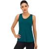 image:imageICTIVE Workout Tank Tops for Women Sleeveless Yoga Shirts for Women Mesh Racerback Muscle Tank TopsDark Green
