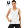 image:imageICTIVE Workout Tank Tops for Women Sleeveless Yoga Shirts for Women Mesh Racerback Muscle Tank TopsWhite