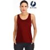 image:imageICTIVE Workout Tank Tops for Women Yoga Tops for Women Loose Fit Backless Muscle Racerback Summer Gym ShirtsBurgundy