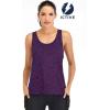 image:imageICTIVE Workout Tank Tops for Women Yoga Tops for Women Loose Fit Backless Muscle Racerback Summer Gym ShirtsDark Purple