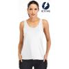 image:imageICTIVE Workout Tank Tops for Women Yoga Tops for Women Loose Fit Backless Muscle Racerback Summer Gym ShirtsWhite