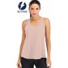 image:imageICTIVE Workout Tops for Women Loose Fit Racerback Mesh Backless Muscle Tank Running ShirtsApricot
