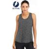 image:imageICTIVE Workout Tops for Women Loose Fit Racerback Mesh Backless Muscle Tank Running ShirtsDark Gray