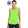 image:imageICTIVE Workout Tops for Women Loose Fit Racerback Mesh Backless Muscle Tank Running ShirtsNeon Green