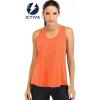 image:imageICTIVE Workout Tops for Women Loose Fit Racerback Mesh Backless Muscle Tank Running ShirtsNeon Orange