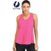 image:imageICTIVE Workout Tops for Women Loose Fit Racerback Mesh Backless Muscle Tank Running ShirtsRose