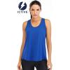 image:imageICTIVE Workout Tops for Women Loose Fit Racerback Mesh Backless Muscle Tank Running ShirtsRoyal Blue