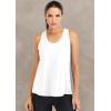 image:imageICTIVE Workout Tops for Women Loose Fit Racerback Mesh Backless Muscle Tank Running ShirtsWhite