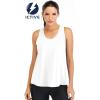 image:imageICTIVE Workout Tops for Women Loose Fit Racerback Mesh Backless Muscle Tank Running ShirtsWhite