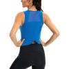 image:imageICTIVE Workout Crop Tops for Women Yoga Cross Sleeveless Gym Mesh Back Running Tank Muscle ShirtsRoyal Blue
