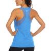 image:imageICTIVE Workout Tank Tops for Women Loose Fit Yoga Mesh Racerback Open Back Muscle ShirtsLight Blue