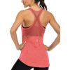 image:imageICTIVE Workout Tank Tops for Women Sleeveless Yoga Shirts for Women Mesh Racerback Muscle Tank TopsCoral