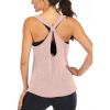 image:imageICTIVE Workout Tank Tops for Women Yoga Tops for Women Loose Fit Backless Muscle Racerback Summer Gym ShirtsApricot