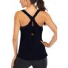 image:imageICTIVE Workout Tank Tops for Women Yoga Tops for Women Loose Fit Backless Muscle Racerback Summer Gym ShirtsBlack
