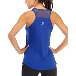 image:imageFihapyli ICTIVE Workout Tank Tops for Women Breathable Mesh Racerback Muscle Tank Backless Running ShirtsRoyal Blue