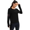 image:imageICTIVE Long Sleeve Workout Shirts for Women Loose Fit Workout Tops Running Shirts with Thumb HoleBlack