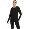 image:imageICTIVE Long Sleeve Workout Shirts for Women Loose Fit Workout Tops Running Shirts with Thumb HoleBlack