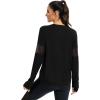 image:imageICTIVE Long Sleeve Workout Shirts for Women Loose Fit Workout Tops Running Shirts with Thumb HoleBlack